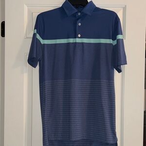Southern Tide Navy and Teal Polo Shirt